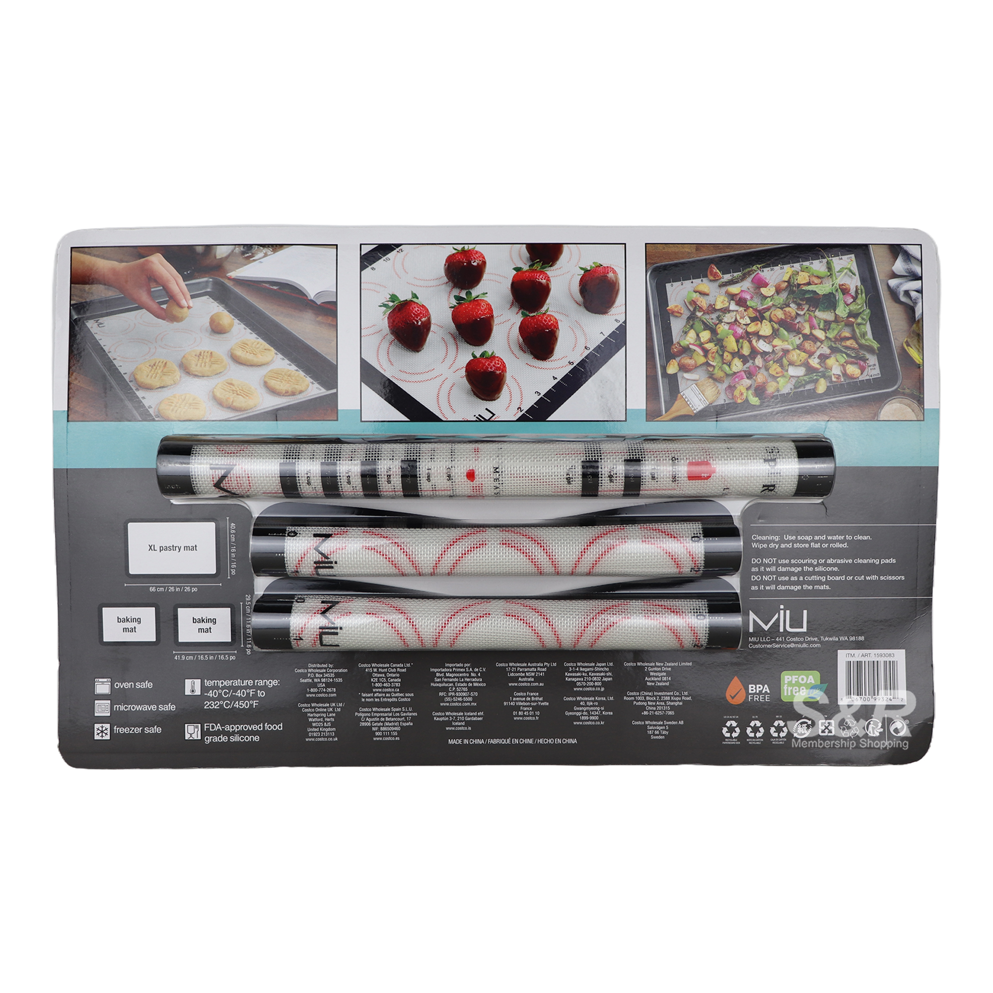 Miu Pastry and Baking Mat 3pcs